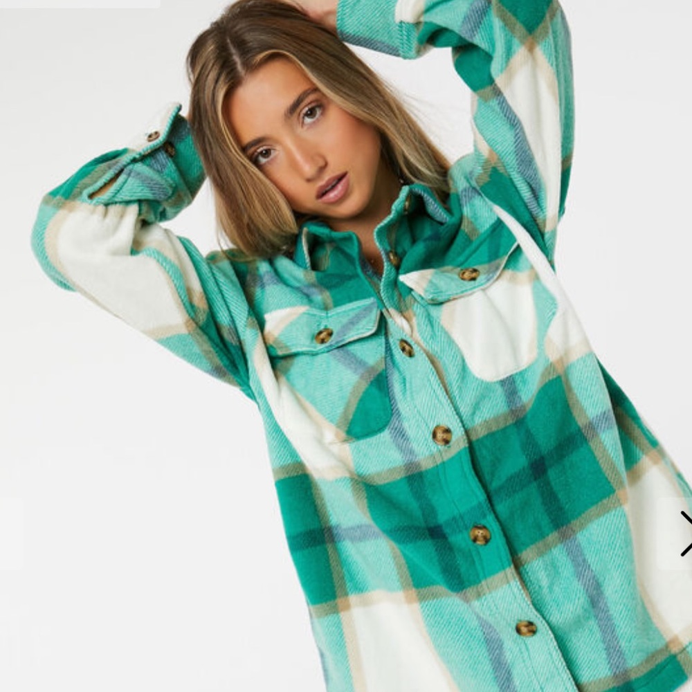 fleece plaid shacket